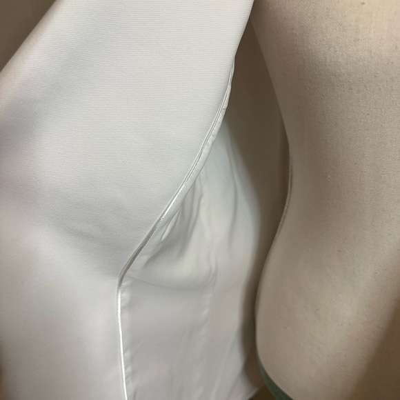 White House Black Market WHBM white pleated back sleeveless blazer vest 14 - Picture 5 of 8